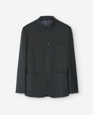 Мужской пиджак с воротником-стойкой темно-серого цвета , темно-серый Adolfo Dominguez