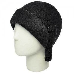Шляпа , размер 56-58, черный Di Lana. Цвет: черный