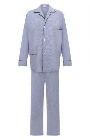 Хлопковая пижама Brioni. Цвет: синий