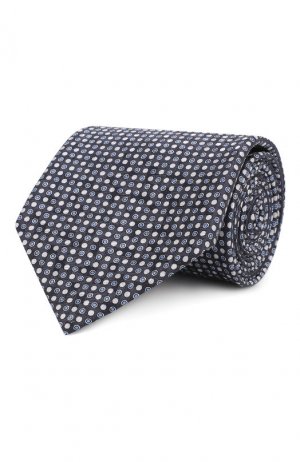 Комплект из галстука и платка Brioni. Цвет: синий
