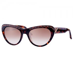 Солнцезащитные очки , кошачий глаз, оправа: пластик, для женщин Agent Provocateur. Цвет: коричневый