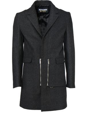 Классическое пальто Dirk Bikkembergs. Цвет: серый