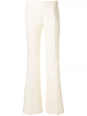 Расклешенные брюки средней посадки Giambattista Valli. Цвет: белый