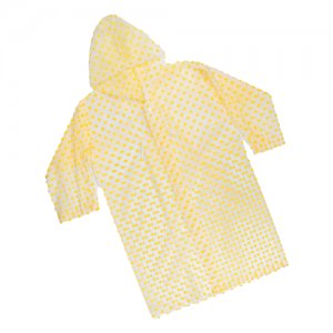 Дождевик-плащ детский Горошек, желтый, рост 120-160 см EVA. Цвет: желтый/бесцветный