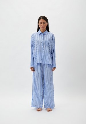 Пижама DKNY. Цвет: голубой