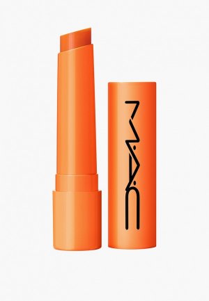 Бальзам для губ оттеночный MAC SQUIRT PLUMPING Gloss Stick, полупрозрачный цвет и объем, тон hazard, 2.3 г. Цвет: оранжевый