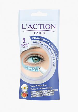 Гель для кожи вокруг глаз LAction L'Action на основе экстрактов ромашки и инжира с шариковым аппликатором, 12 мл. Цвет: прозрачный
