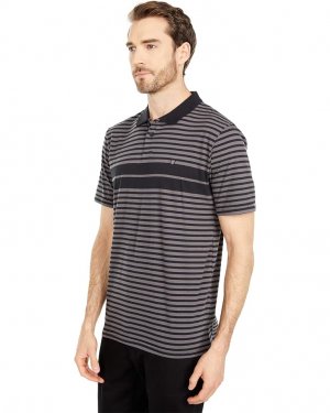 Поло Shield Stripe Short Sleeve Polo X Knit, цвет Black/Charcoal Brixton