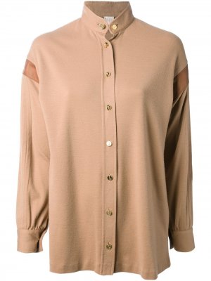 Рубашка с воротником-стоечкой Roberta di Camerino Pre-Owned. Цвет: коричневый