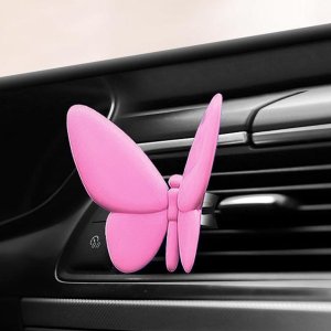Духи для выхода воздуха в автомобиле форме бабочки SHEIN. Цвет: розовые