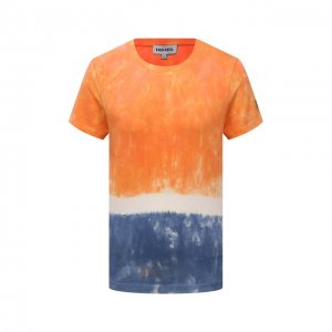 Хлопковая футболка Kenzo. Цвет: оранжевый