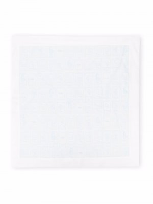 Одеяло с логотипом Fendi Kids. Цвет: синий