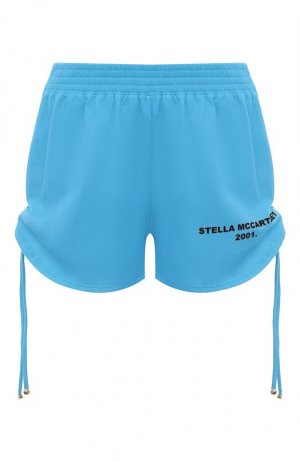 Хлопковые шорты Stella McCartney. Цвет: голубой