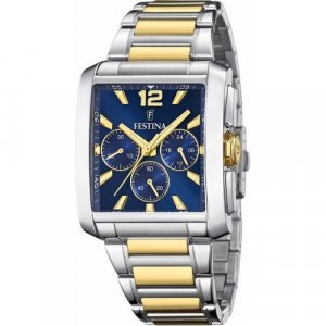 Наручные часы FESTINA Timeless Chrono, синий, серебряный. Цвет: синий