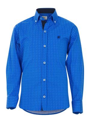 Рубашка ROMA sportswear. Цвет: синий