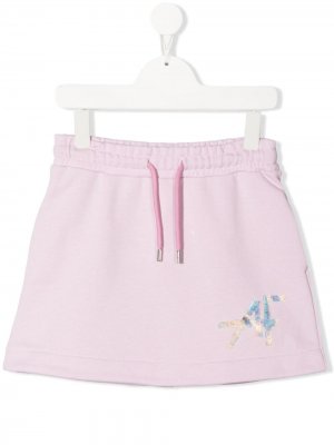 Мини-юбка с нашивкой-логотипом Alberta Ferretti Kids. Цвет: розовый
