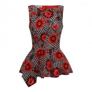 Топ из шерсти и шелка Oscar de la Renta. Цвет: красный