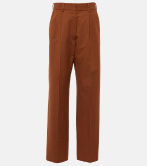 Широкие брюки из хлопка и льна fox, красный Blazé Milano