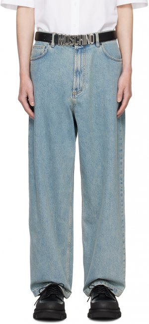 Синие потертые джинсы , цвет Blue Moschino