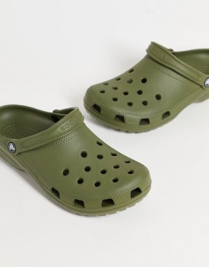 Классические кроксы цвета зеленого хаки -Зеленый цвет Crocs