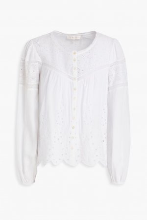 Блузка Badyn со сборками из английской вышивки. Loveshackfancy, цвет Off-white LoveShackFancy