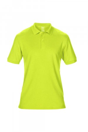 Спортивная рубашка-поло из двойного пике для взрослых DryBlend , зеленый Gildan