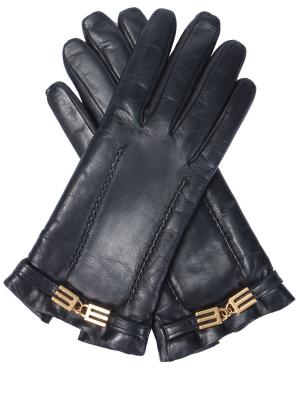 Кожаные перчатки ETRO. Цвет: черный