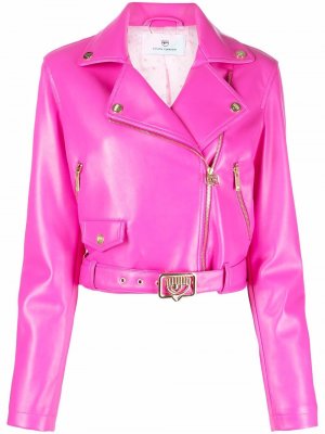 Куртка на молнии Chiara Ferragni. Цвет: розовый