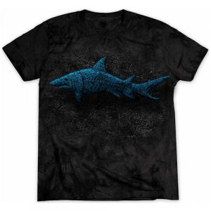 Футболка Каменная акула, размер XL, черный, мультиколор Cassowary. Цвет: черный/микс