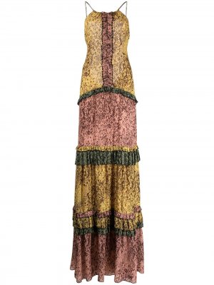 Длинное платье Licett в стиле колор-блок Alexis. Цвет: разноцветный