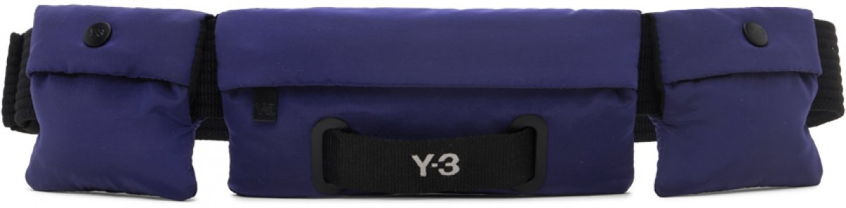 Синяя поясная сумка в стиле милитари Y-3