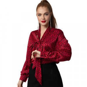 Блуза , размер 48, красный Петербургский Швейный Дом. Цвет: красный