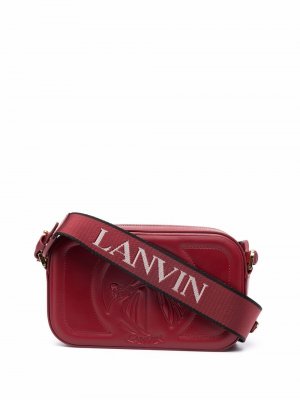 Каркасная сумка с тисненым логотипом LANVIN. Цвет: красный
