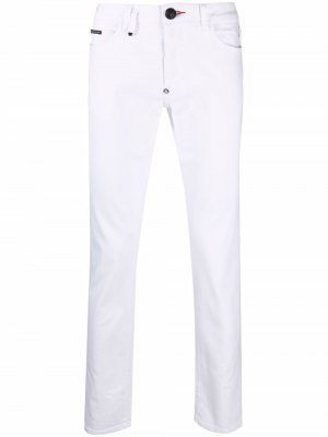 Узкие джинсы Philipp Plein. Цвет: белый