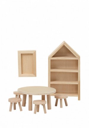 Набор игровой Lundby деревянная мебель для домика «Сделай сам» Столовая. Цвет: бежевый