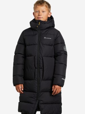 Пальто утепленное для мальчиков , Черный, размер 164 Outventure. Цвет: черный
