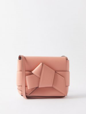 Кожаная сумка через плечо musubi, розовый Acne Studios