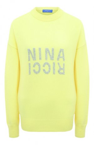 Кашемировый пуловер Nina Ricci. Цвет: жёлтый