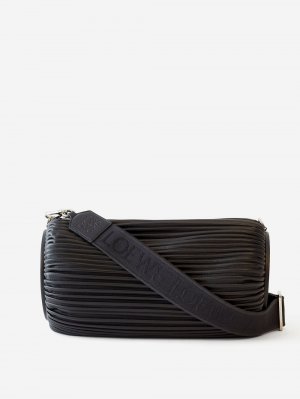Кожаная сумка через плечо с браслетом pouch LOEWE, черный Loewe