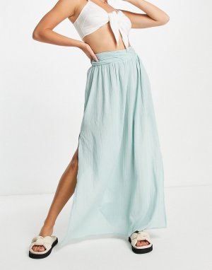 Женская пляжная юбка-саронг HYCOOL, Лавовая Лава голубого цвета, пляжная юбка с запахом на заказ