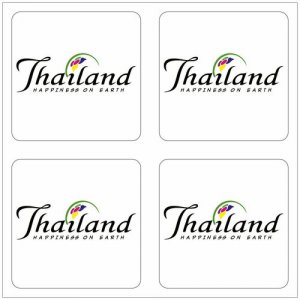 Наклейка виниловая путешественника thailand Оранжевый Слоник