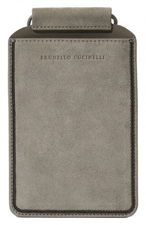 Замшевый чехол для телефона Brunello Cucinelli. Цвет: зелёный