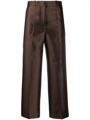 Укороченные брюки прямого кроя Givenchy. Цвет: коричневый