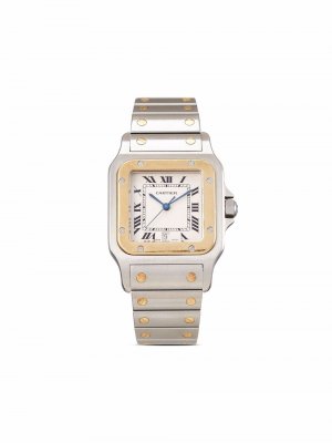Наручные часы Santos Galbee pre-owned 30 мм Cartier. Цвет: белый