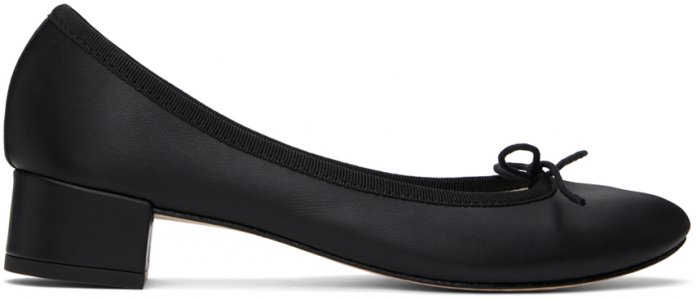Черные туфли на каблуках от Camille , цвет Black Repetto