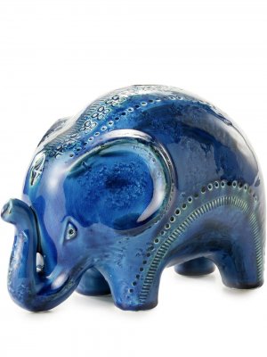 Керамическая фигурка слон Rimini Blu BITOSSI CERAMICHE. Цвет: синий