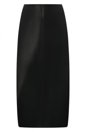 Кожаная юбка Noble&Brulee. Цвет: чёрный