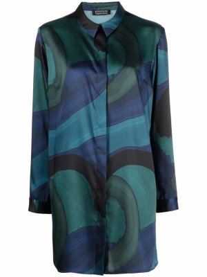 Платье-рубашка в стиле колор-блок Gianluca Capannolo. Цвет: зеленый