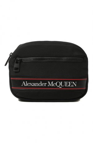 Текстильная поясная сумка Alexander McQueen. Цвет: чёрный