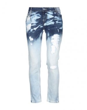 Джинсовые брюки YOSHII. Цвет: синий